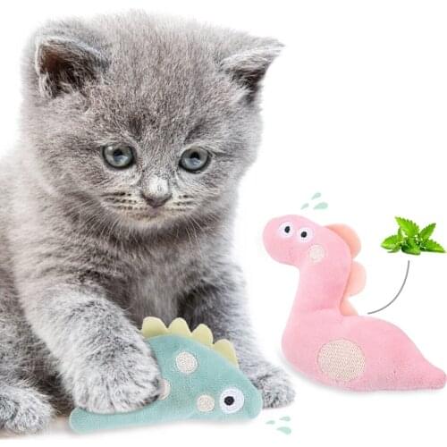 2PCS Catnip Toy Fashion Snake Fish Pet Plush Toy Cat Chewing Toy Pet Biting Toy