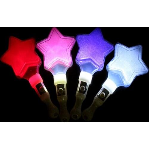 2018 60pcs/lot Factory Led Star Stick Colorful Flashing Batons Red Green Blue Light-up Festival Party Decor Concert Prop Bar