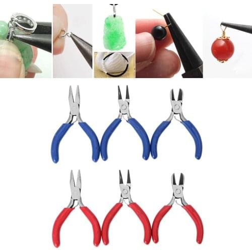 3Pcs Crafts Mini Mixed Nose Pliers Cutter Beading Jewelry Making Repair Tool New