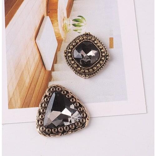 5pcs/lot Alloy Creative Rhinestone Gold Pearls Pendant Button Ornaments Jewelry Earrings Choker Hair bag DIY Jewelry Accessories