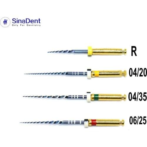 6pcs Dental Pre-Shaper Files NITI Flexible Endodontics Files Root Canal Heat Activation Blue Files for Dentistry