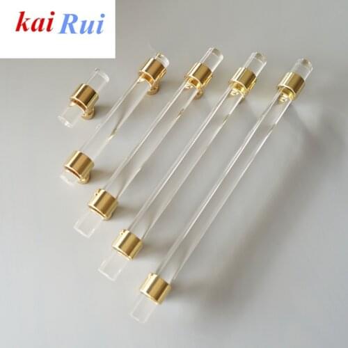 Various Sizes Modern Style Acrylic Drawer Knobs T bar Handle Bathroom Pulls Kitchen Cabinet Door Handle Pull
