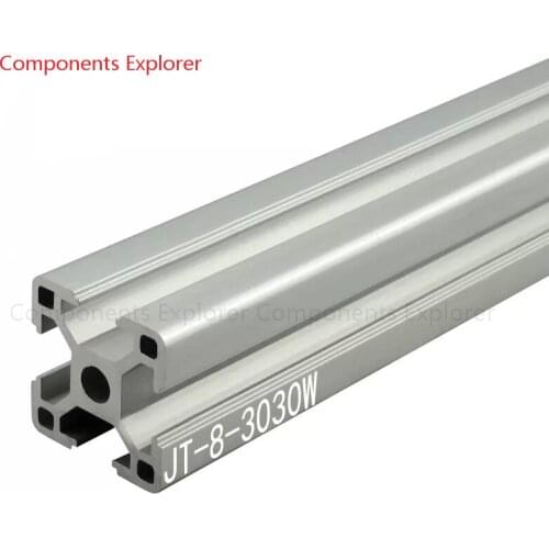 Arbitrary Cutting 1000mm 3030W Aluminum Extrusion Profile,Silvery Color