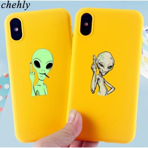 Alien Phone Case for IPhone 6s 7 8 11 12 Mini Plus Pro X XS Max XR SE Cases Soft Silicone Fitted Mobile Phone Accessories Covers