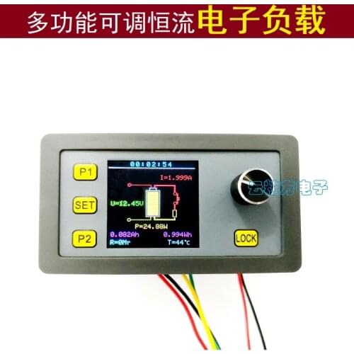 Color Screen Multifunctional Adjustable Constant Current Electronic Load Module Power Aging Test Battery Discharge Support Modbu