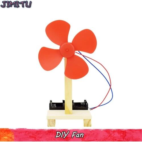 DIY Electric Fan Model Kits Science Toys for Children Physics Experiment Educational Handmade Assembly Study Toy Gift for Kids