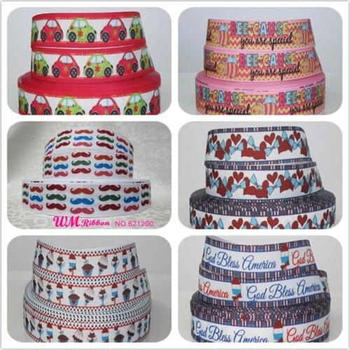 Q&N OEM ribbon 7/8inch 22mm OEM Who dey printed grosgrain ribbon 50yds/roll free shipping for headband hair bow