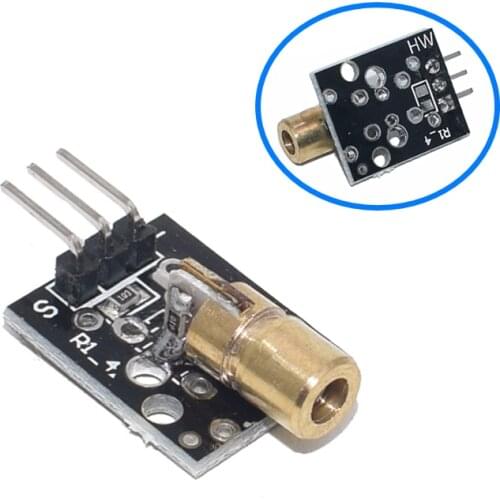 1PCS KY-008 650nm Laser sensor Module 6mm 5V 5mW Red Laser Dot Diode Copper Head for Arduino