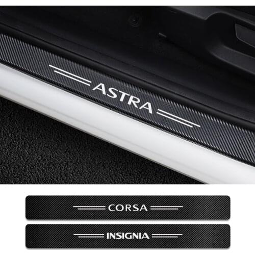 4PCS/Set Car Door Sill Guard Cover Protector Stickers For Opel OPC Astra J H G K Insignia Corsa D B E Mokka Vectra B Accessories