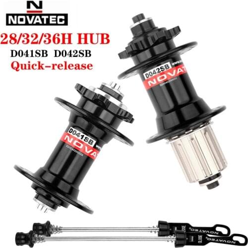 Novatec Hub D041SB D042SB Mountain Bike Disc Card Brake 28/32/36 Holes MTB Road Bicycle Bearing QR 32H Hubs 8/9/10/11 Speed