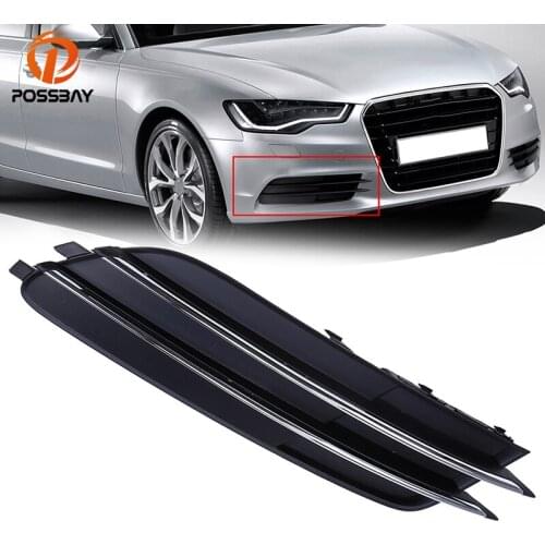 POSSBAY Front Lower Grille Fit for Audi A6 C7 Sedan/Avant 2011/2012/2013-2015Pre-facelift Right Side Decoration Racing Grilles