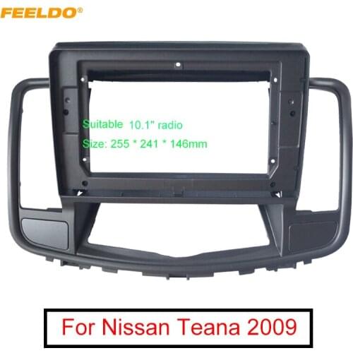 FEELDO Car Stereo Audio Fascia Frame Adapter For Nissan Teana 10.1" Big Screen 2Din Dash Fitting Panel Frame Kit