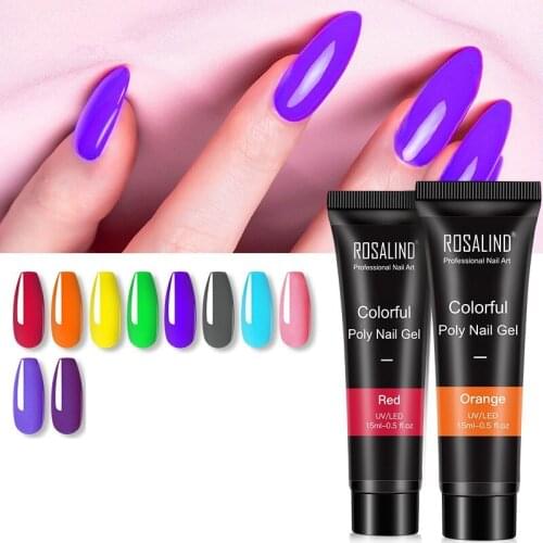 15ml Poly Nail Gel Glitter Builder Gel Extensions For Manicure Nails Art Design Luminous Poly nails Gel Semi Permanent