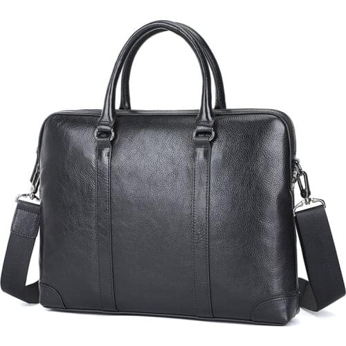 Mens leather bag mens briefcase office bags for men bag mans genuine leather laptop bags male tote briefcase handbag 7426A