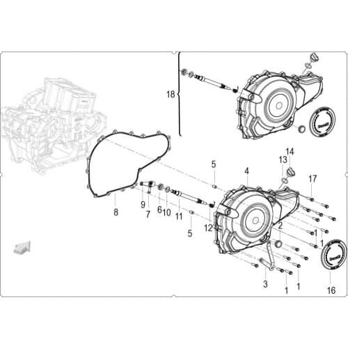 Engine right cover page of Benelli 302G TNT 302R 300GS