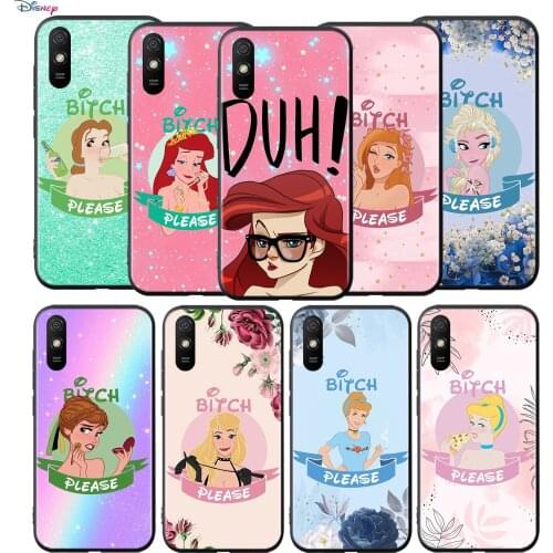Silicone Cover Princess Cartoon For Xiaomi Redmi 9T 9 9C 9A 9AT 9i 8 8A 7 6 Pro 7A 6A 5 5A 4X Plus Phone Case
