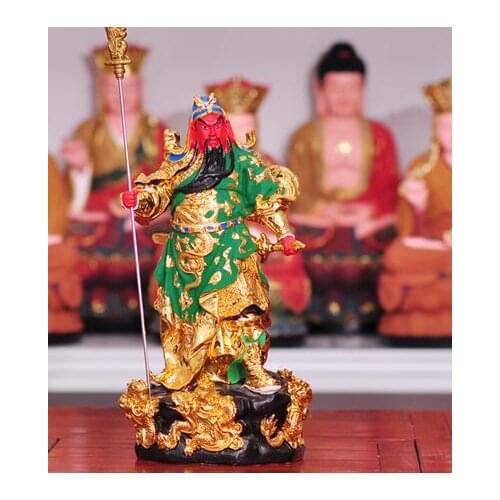 16" Resin Guan Gong statues dedicated to Buddha statue Guan Yu Heng Kuan Guan Erye home decoration ornaments