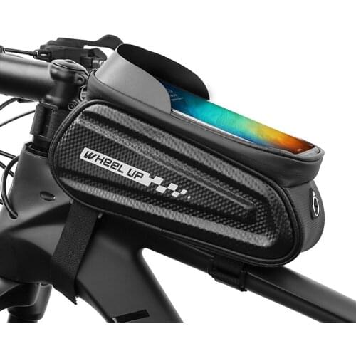YeSKOO Bicycle Phone Bag On the Frame Mountain Bike Front Beam Bag Rainproof Cycle Panniers Bag MTB Top Tube Phone Mount Holder