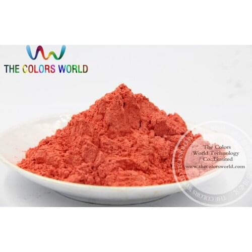 TCZG4625 Red Orange Color Pearlescent Pigment Pearl Luster Nail Design Nail Polish Gel Facepainting Makeup Manual DIY Decoration