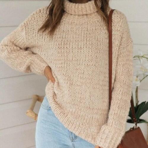 England Style Turtle Neck Sweaters Woman Warm Knitted Pullover Autumn Winter Female Elegant Solid Casual Sweater Inner Wear