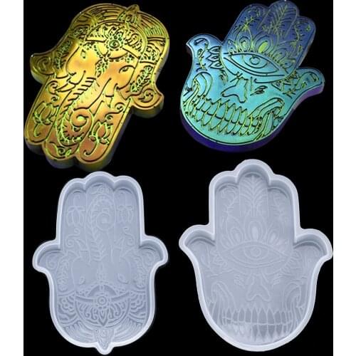 1pcs Fatima Tray Epoxy Resin Mold Arts and Crafts Supplies Jewelry Office Home Decor Decorations