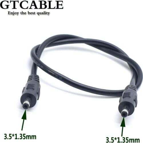 1pcs DC Power Plug 3.5x1.35mm Male To 3.5*1.35mm Male CCTV Adapter Connector Cable Power Extension Cords 40cm DC 3.5*1.35