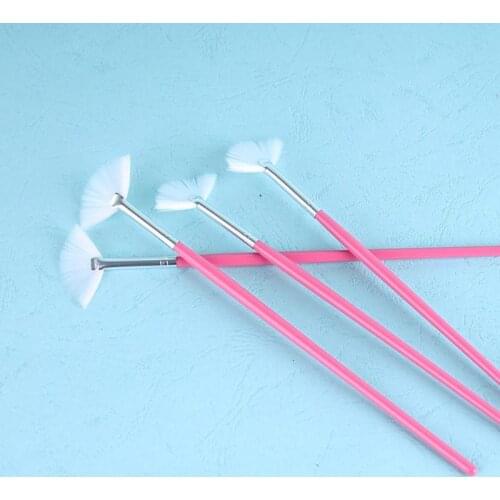 1pc Fan Shape Nail Brush Dust Glitter Powder Remover Pen Nail Art Makeup Tool Nail Dotting Drawing Carving Pen