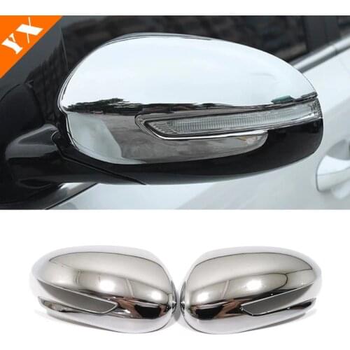 2pcs For Kia Sportage 4 QL KX5 2016 17 18 19 2020 ABS Chrome Car Side Door Rear View turning Mirror Cover Trim Overlay Garnish
