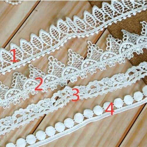 3 yards Venice Vintage Lace Trim Off-white, Scalloped edge Picot Floral Fringe Leaves trim Patchwork Cotton Material Lace Ribbon