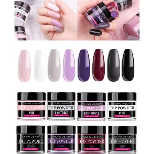 8pcs Dipping System Nail Kit Dipping Nail Powder With Base Activator Gel Nail Color Natural Dry Without Lamp