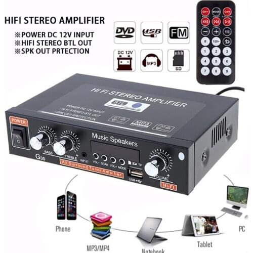 800W HIFI Digital Intelligent Bluetooth Stereo Audio Power Amplifier Home KTV