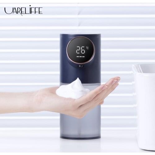 Uareliffe Automatic Soap Dispenser USB Rechargeable Hand Washer Digital Display Infrared Induction Sensor Foam Hand Sanitizer