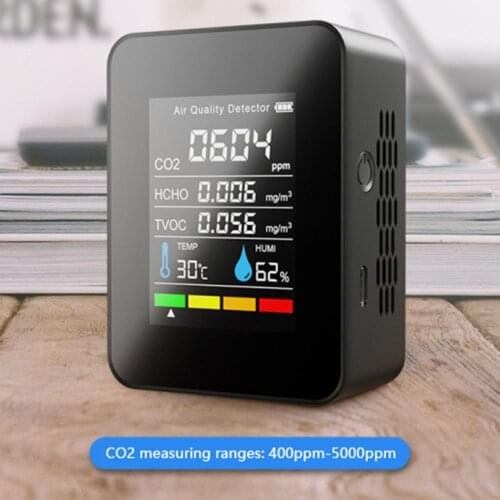 JD-3002 Air Quality Meter Multifunctional Air Quality Tester CO2 TVOC Meter Temperature Humidity Measuring Device Gas Detector