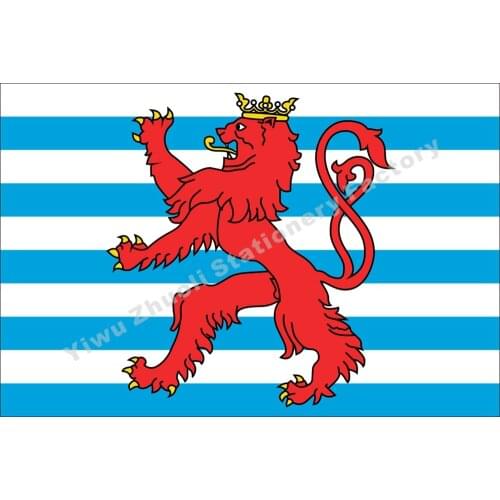 Luxembourg Civil Flag B 150X90cm (3x5FT) 120g 100D Polyester Double Stitched High Quality Banner Free Shipping