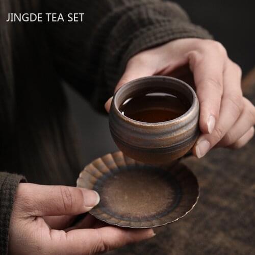 Japanese-style Handmade Stoneware Teacups Boutiques Ceramic Master Tea Cup Household Teaware Supplies Pottery Tea Bowl