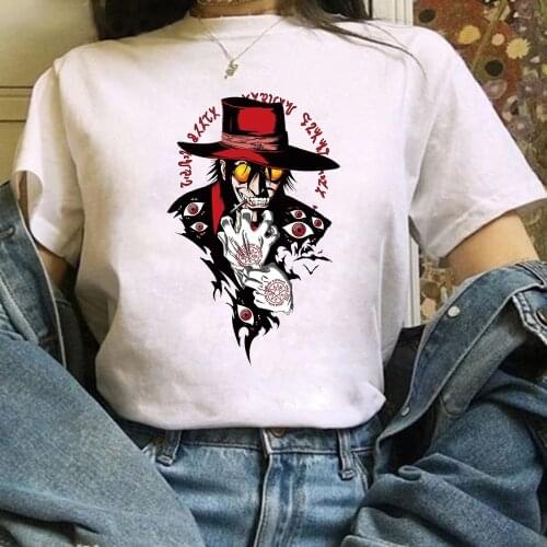 Classic Anime Hellsing T Shirt Hip Hop Unisex Manga T-shirt Vintage Summer Clothes Harajuku Top Tees Soft