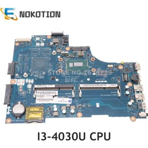 NOKOTION CN-08P1RY 08P1RY 8P1RY For Dell Latitude 3540 laptop motherboard SR1EN I3-4030U ZAL00 LA-A491P MAIN BOARD
