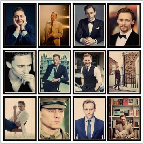 Perfect JL Loki Tom Hiddleston retro posters kraft wall paper High Quality Painting For Home Decor wall stickers HBB24