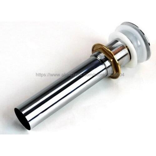 Polished Chrome Without Overflow Bathroom Lavatory Sink Pop Up Drain Bathroom Basin Sink Use Bathroom Accessories Nsd043