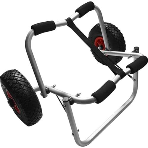 Portable Kayak Trolley 65KG Loading Capacity Foldable Kayak Trolley Energy-saving Two-wheeled Carrier Cart for Kayak Canoe Boat