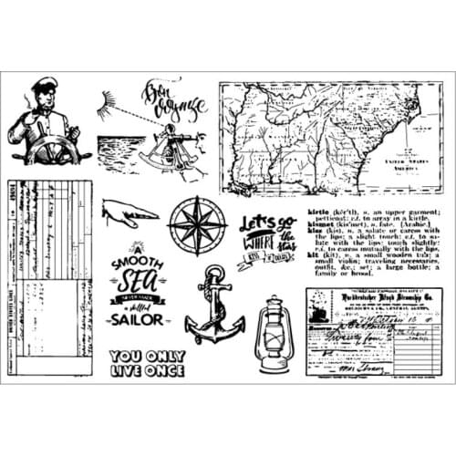 Sailor Transparent Clear Silicone Stamp/Seal for DIY scrapbooking/photo album Decorative clear stamp sheets B0256