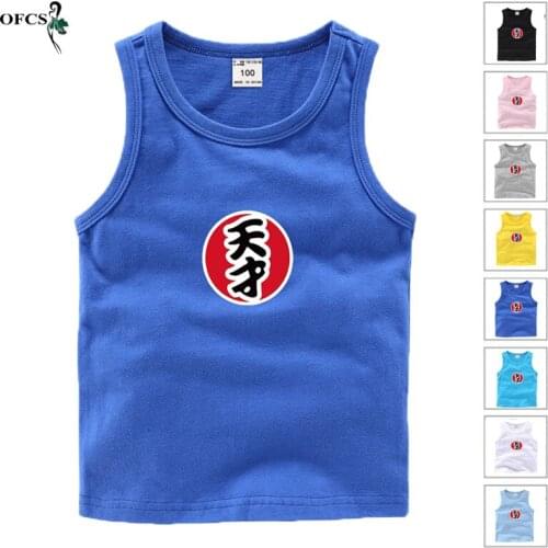 Retail 2-12 Years Girls Boys Casual Vest Children Clothing Cool Summer Kids Cotton Breathable Sleeveless Tops Solid T-shirt Tees