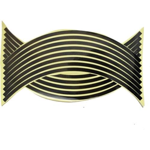 Motorcycle wheel sticker reflective applique edge tape bicycle for