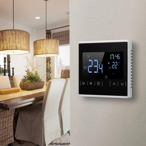 Smart LCD Touchscreen Thermostat for Home Programmable Electric Floor Heating System Water Heating Thermoregulator AC 85-250V