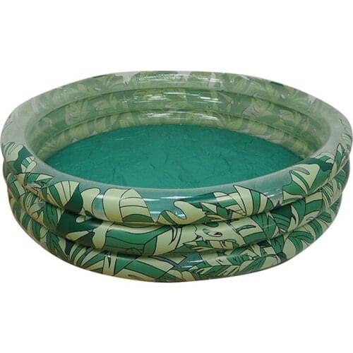 Thickened Bubble Bottom Camouflage Leaves Inflatable PVC Pool Childrens Paddling Pool Ball Pool Outdoor Garden Swimming Pool