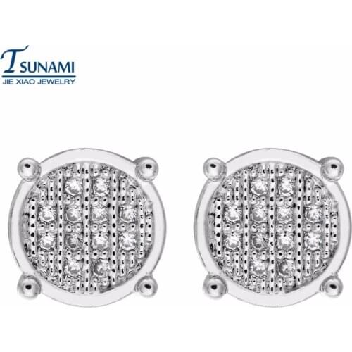The round zircon earrings of the ephions fashion trend in 2017 Small inlaid zircon earrings for women ER-106
