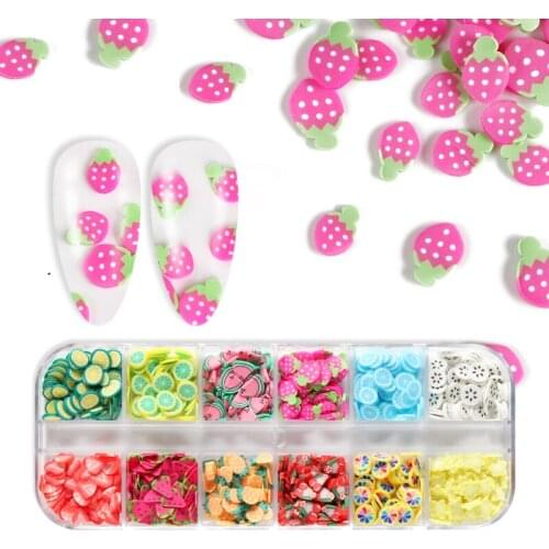 1Set Colorful Fruit Series Nail Art Sequins Watermelon Strawberry Cherry Lemon Slice Flaky Nail Decoration For Manicure Design