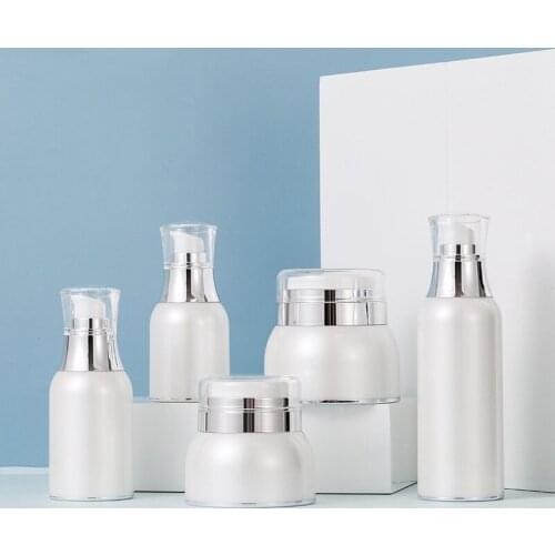1PCS 30g 50g Cosmetic Jar Acrylic Lotion Cans Vacuum Emulsion Bottle Press Cream Pot Sample Vials Airless Makeup Container