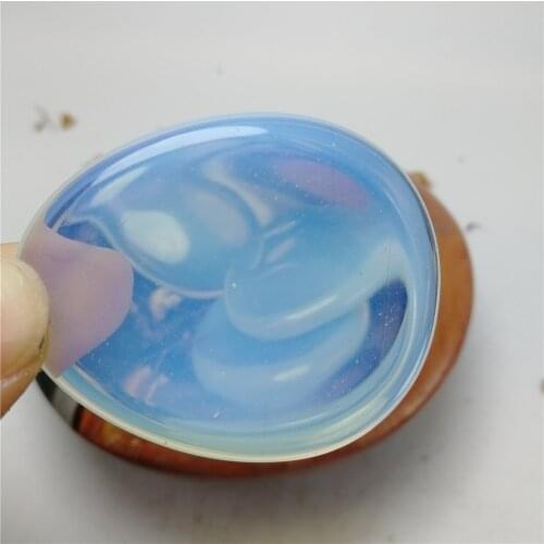 1pcs Natural Quartz Crystal Thumb Worry Stone Reiki Worry Stone Opal Stone Tiger Eye Stone Thumb Massager Chakra Crystal