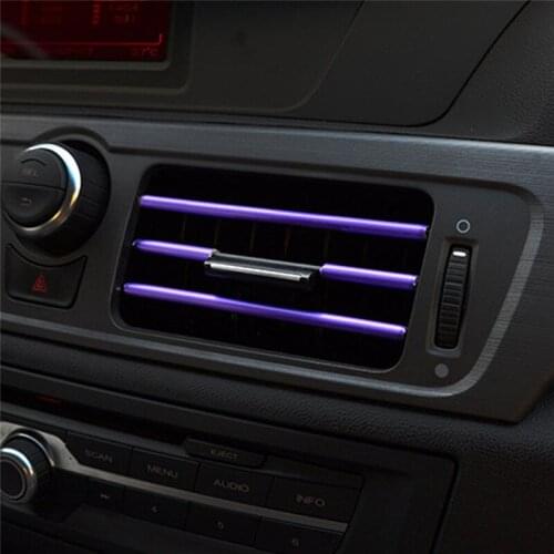 10 pcs/set Car Air Conditioning Air Outlet Decoration Strip U Type High Quality Car Decoration Interior Mouldings